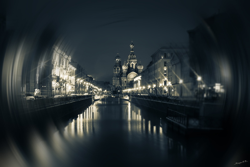 architecture, water, lights, dome, temple, building, built structure, religion, sky, Church, reflection, body, Neva, bridge, building exterior, belief