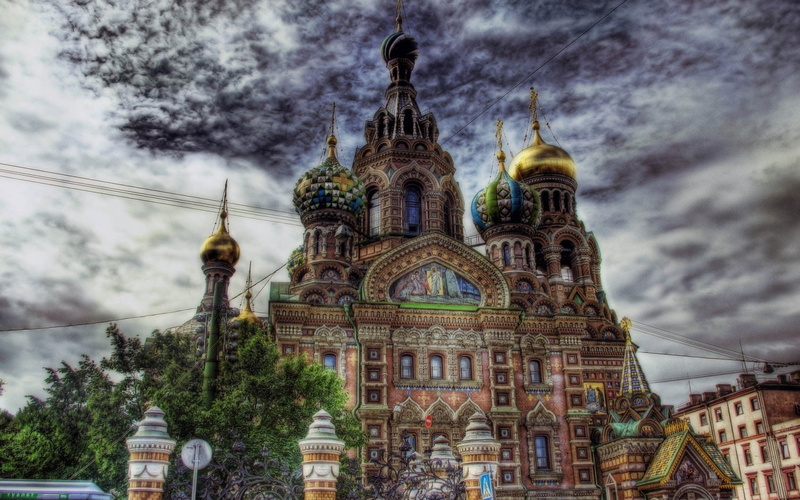 Photography, Church, Cathedrals, Man Made, Church Of The Savior On Blood, HDR, Colors, Cathedral, Architecture, Dome, Russia, Saint Petersburg, 1080P