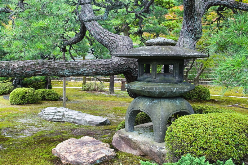 no people, nature, formal garden, garden, park, grass, growth, bush, ornamental garden, day, japanese garden, 2K, green color, park - man made space, plant