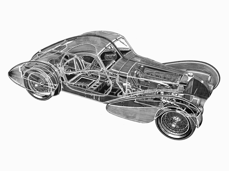 engine, retro, interior, 1936, type, bugatti, atlantic, 1080P, coupe, supercar, 57sc