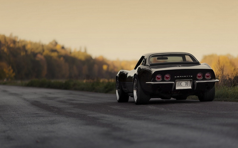1969, c, black, art, classic cars, 1080P, corvette, classic, cars, chevrolet, hd, chevrolet corvette c3, black cars, retro