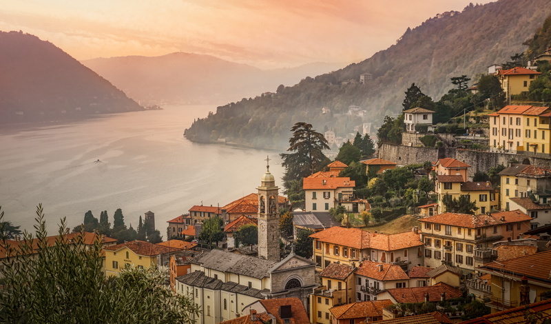 Italy, home, mountains, lake, 5K, Lake Como, Мольтразио, Como Lake, Moltrasio, Lombardy, building