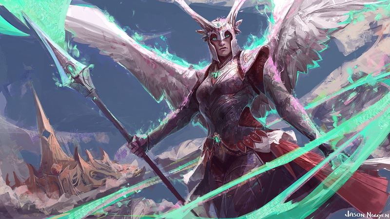 fantasy art, armor, 720P, warrior, angel, wings, magic
