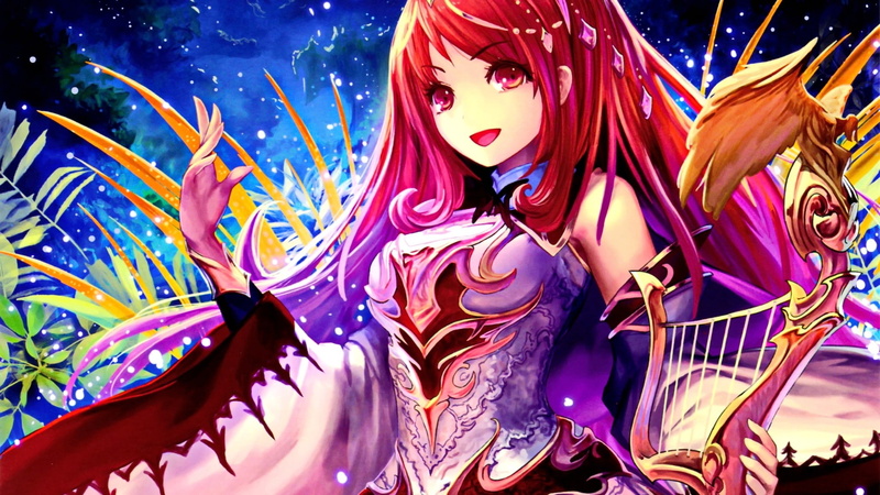 anime, staff, 1080P, redhead, anime girls, Shingeki no Bahamut, Tachikawa Mushimaro