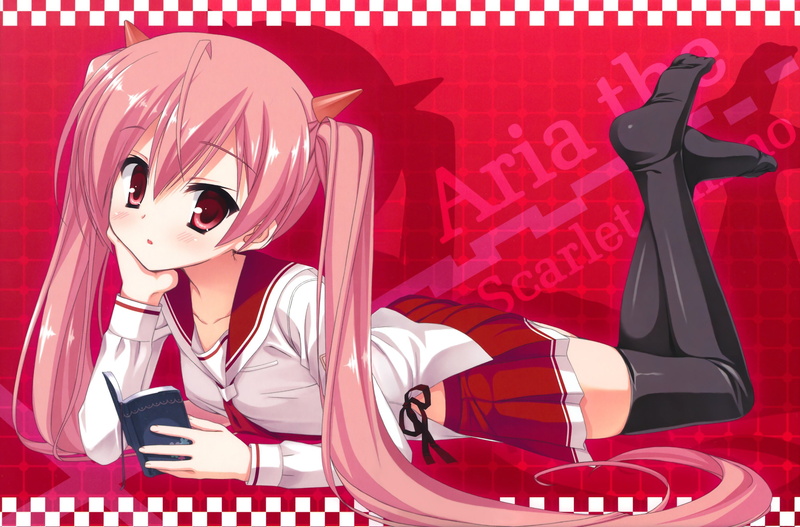 holmes, kanzaki, aria, ammo, uniforms, thigh, scarlet, highs, school, 2K