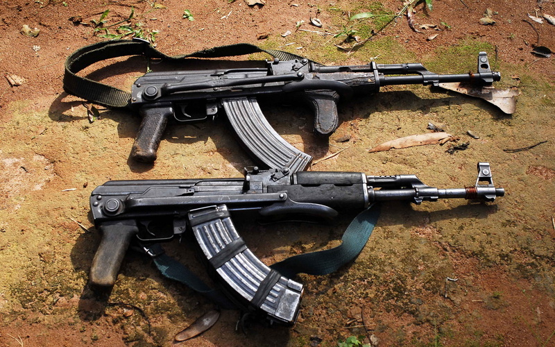 War and Army, army, machinery, black, safety, communication, ak, metal, no people, protection, rifles, gun, sign, war, wall - building feature, aggression