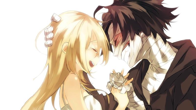 Girl, Rachel Gardner, Crying, Satsuriku no Tenshi, 1080P, Anime, Boy, Black Hair, Zack (Satsuriku No Tenshi), Blonde