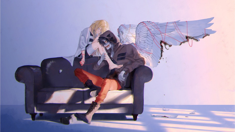 Satsuriku no Tenshi, Zack (Angels Of Death), Rachel Gardner, Angels Of Death, 4K, Anime