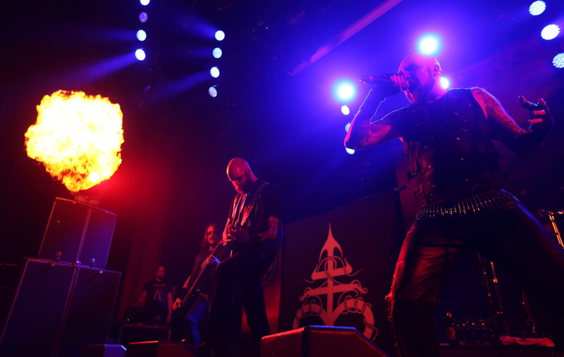 three quarter length, lighting equipment, standing, singer, concert, death, metal, skill, microphone, naglfar, guitar, event, group of people, crowd, performance group