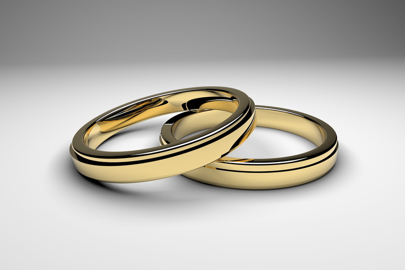 white background, people, married, wedding ring, gold, marriage, positive emotion, bride, shiny, white, colored, groom, yellow, emotion, wedding rings