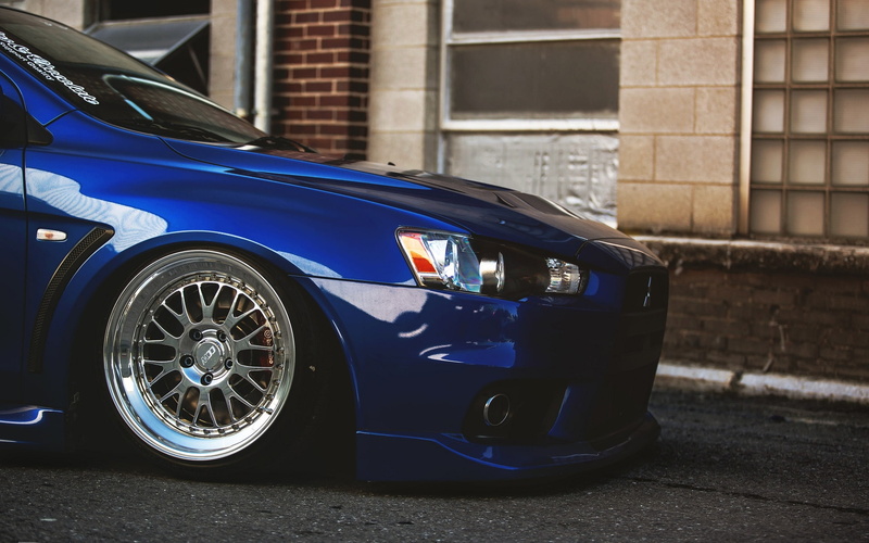 mitsubishi, lancer, 1080P, evolution, blue, mitsubishi lancer evolution