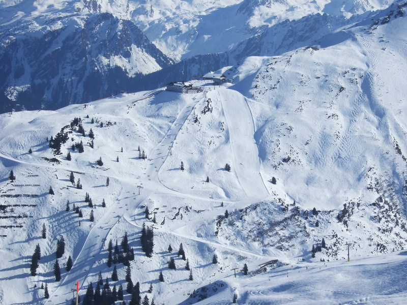 sunny, frozen, high angle view, winter sports, mountains, no people, snowy, ski, tranquility, mountain, snow, wintry, slopes, silvretta, montafon, drive