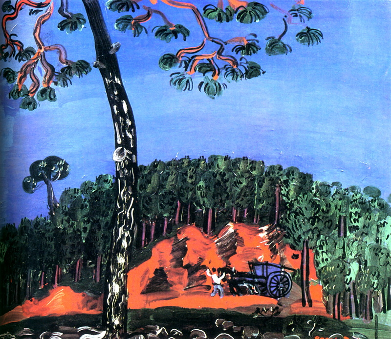 Huile sur Toile, Landscape of the Esterel, Landscape  of Esterel, Raoul Dufy, New York, Perls Galleries, 1080P, 1926