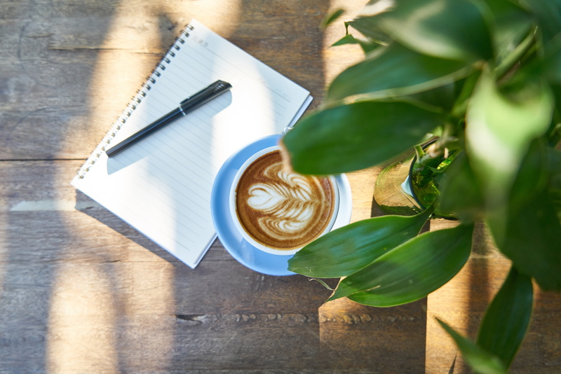 still life, coffee cup, no people, mug, food and drink, refreshment, espresso, b add, nature, photo, drink, directly above, close-up, paper, page, wood