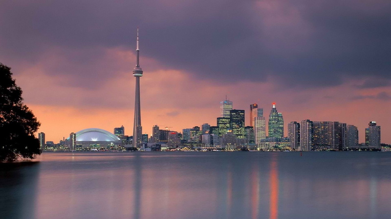skyline, world, 1080P, hd, canada, skylines, art, toronto, x