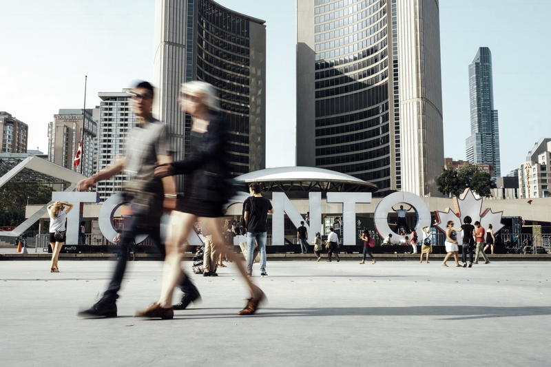 high, standing, canada, city, man, group of people, built structure, toronto, 5K, buildings, office building exterior, architecture, building, vanguard world