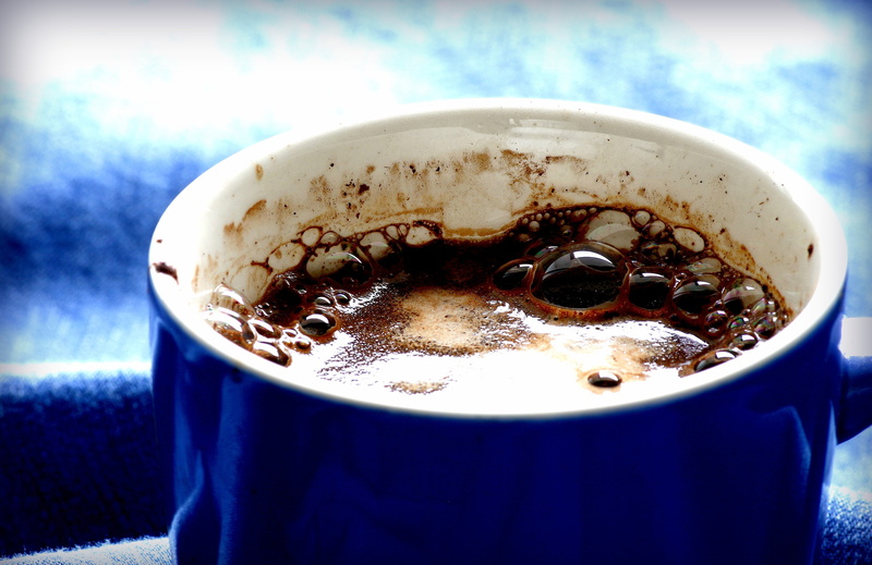 no people, coffee cup, close-up, froth, mug, food, freshness, food and drink, cup, focus on foreground, bubble, high angle view, coffee - drink, refreshment