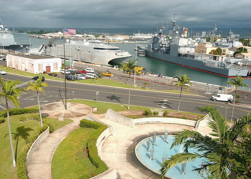 water, buildings, street, plant, clouds, travel, harbor, transportation, tree, ships, port, mode of transportation, military, outdoors, travel destinations