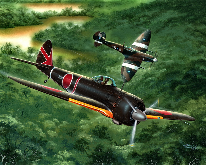 Nakajima, Mk.VIII, Imperial, Hayabusa, Spitfire, Supermarine, WW2, Ki-43-III Ko, Japanese Army Air Force, 4K