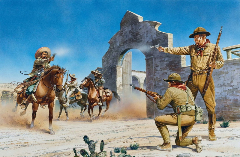 fight, soldiers, domestic animals, domestic, shots, working animal, clash, mammal, riding, vertebrate, 1080P, horseback riding, The Mexican war, Imperial