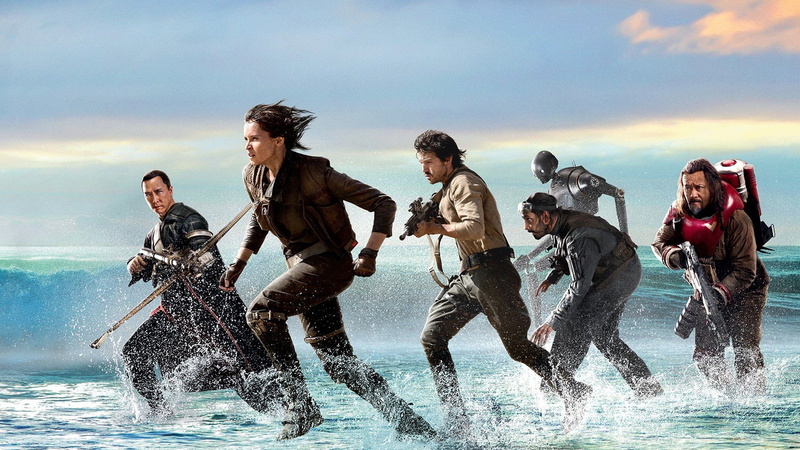 Jyn Erso, Chirrut Îmwe, 1080P, Captain Cassian Andor, Rogue One: A Star Wars Story, Riz Ahmed, Star Wars, Felicity Jones, Diego Luna, Donnie Yen