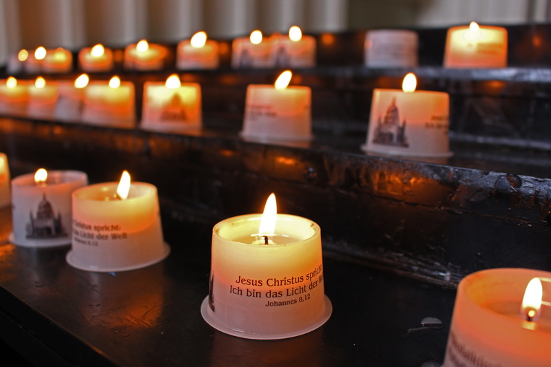 candle, christianity, prayer, memorial lights, candlelight, heat - temperature, atmosphere, theology, contemplative, tea light, architecture, glowing, place of worship