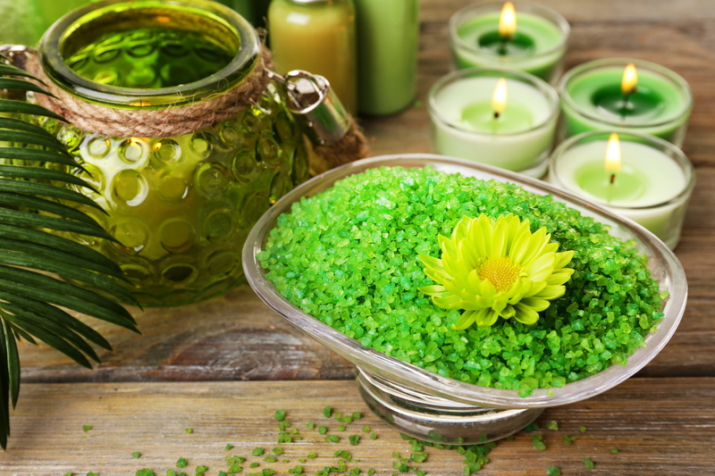 green, 5K, flowers, still life, Spa, wellness, flower, candles, salt, gerbera, relax