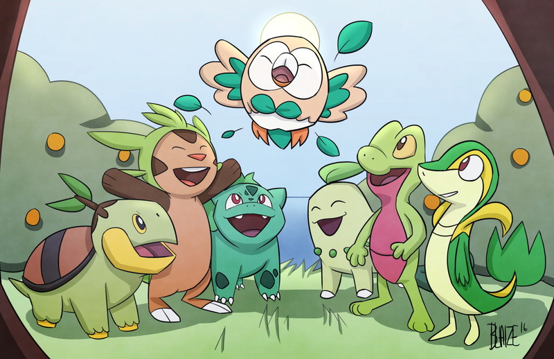 Turtwig (Pokémon), Snivy (Pokemon), Pokémon, Bulbasaur (Pokémon), 1080P, Rowlet (Pokémon), Chespin (Pokémon), Treecko (Pokémon), Chikorita (Pokémon)