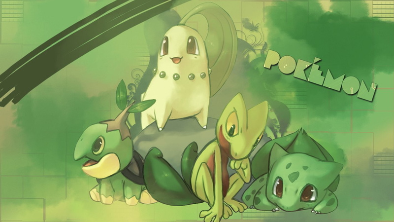 Grass Pokémon, Bulbasaur (Pokémon), Arcko, Bulbizarre, Pokémon, Chikorita, Treecko (Pokémon), Tortipouss, Germignon, Green, Turtwig (Pokémon), 720P