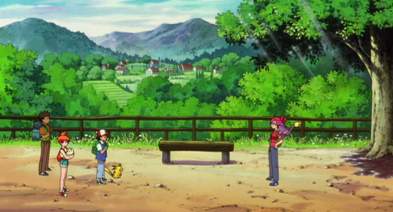 nature, mountain, tree, sand, plant, sport, Pokémon, Misty (Pokémon), playing, men, Togepi (Pokémon), beauty in nature, Pokemon 3: The Movie - Spell of the Unown