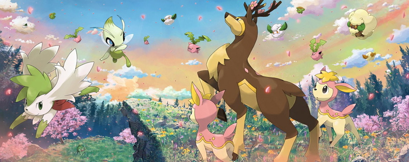 Hoppip (Pokémon), Pokémon, Deerling (Pokémon), Sawsbuck (Pokémon), Grass Pokémon, Celebi (Pokémon), Skiploom (Pokémon), 1080P, Shaymin (Pokémon)