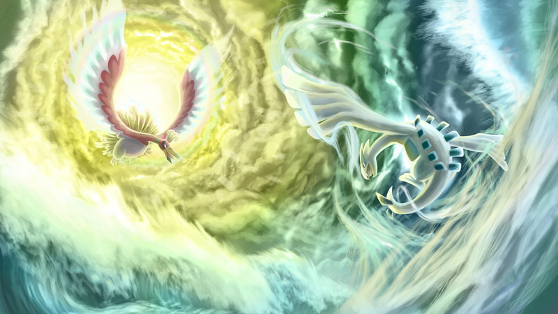 lugia, 4K, clouds, ho, Pokemon, oh, Water