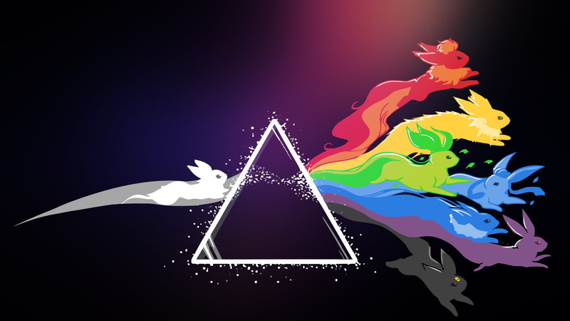Green, Grey, triangle, illustration, Red, 4K, 4K, Pokemon Go, Blue, Yellow, rabbit, Purple