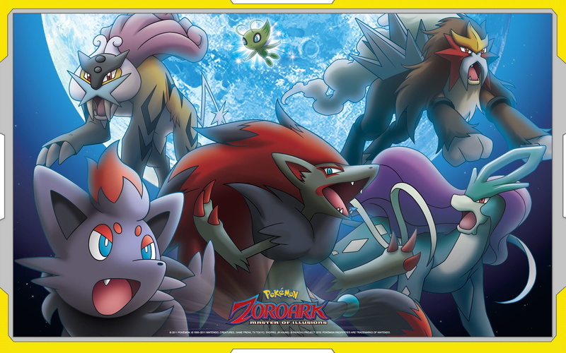 Zorua (Pokémon), Entei (Pokémon), Movie, 1080P, Celebi (Pokémon), Zoroark (Pokémon), Pokémon: Zoroark: Master of Illusions, Suicune (Pokémon), Raikou (Pok