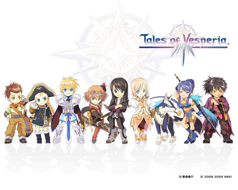 720P, Judith (Tales of Vesperia), Tales of Vesperia, Estellise Sidos Heurassein, Yuri Lowell, Patty Fleur, Rita Mordio