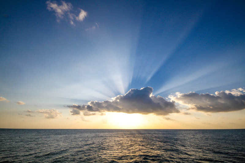 outdoors, beauty in nature, scenics - nature, Sunset, blue, photo, sunbeam, Backgrounds, horizon over water, sunlight, Nature and Landscapes, cloud - sky