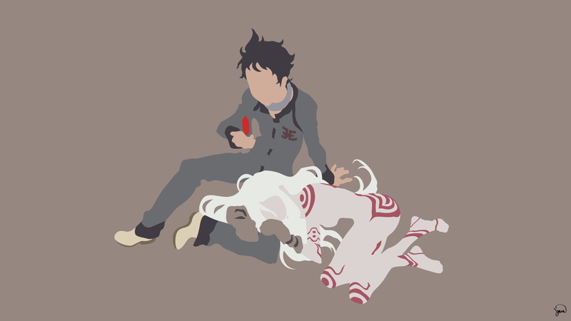 studio shot, creativity, 1080P, adult, black color, bizarre, Deadman Wonderland, aggression, mammal, emotion, depression - sadness, colored background