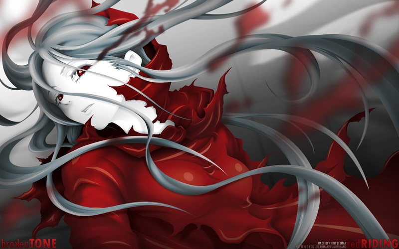 Anime, character, 1080P, woman, red, dress, wearing, Deadman Wonderland