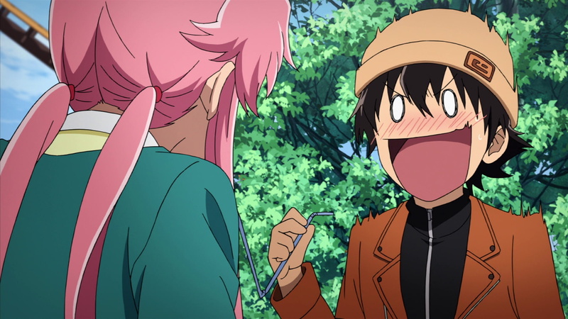entertainment, open, amano, pink, x, diary, hd, series, 1080P, yukiteru, tv, Trees, art, future, pink hair, mouth, yuno, anime, blush, gasai, hair