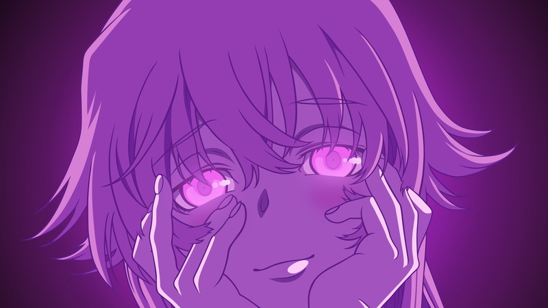 mirai nikki, pink eyes, art, girls, hair, yandere, anime, trance, Anime Girls, eyes, people, gasai yuno, nikki, 1080P, pink hair, mirai, pink, yuno, gasai