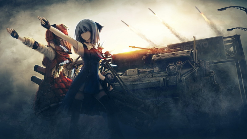 two, illustration, fallout, touhou, cartoon/comic, girls, anime, game, project, hd, gensokyo, 1080P, manga