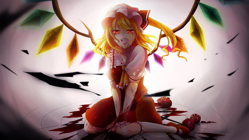 touhou, anime, blood, 1080P, hd, cartoon/comic, project