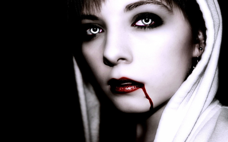 2K, evil, gothic, artwork, art, horror, vampire, dark, fantasy, blood, girl, girls