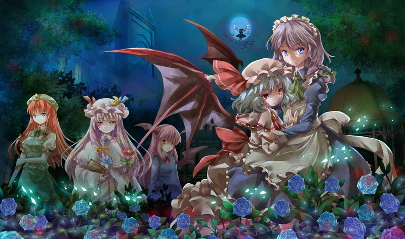 art and craft, Touhou, Patchouli Knowledge, figurine, Koakuma (Touhou), animals in the wild, creativity, Remilia Scarlet, nature, 720P, outdoors, craft