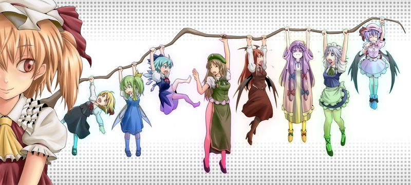 Remilia Scarlet, Daiyousei (Touhou), Anime, 720P, Rumia (Touhou), Cirno (Touhou), Flandre Scarlet, Koakuma (Touhou), Sakuya Izayoi, Touhou, Patchouli Knowledge