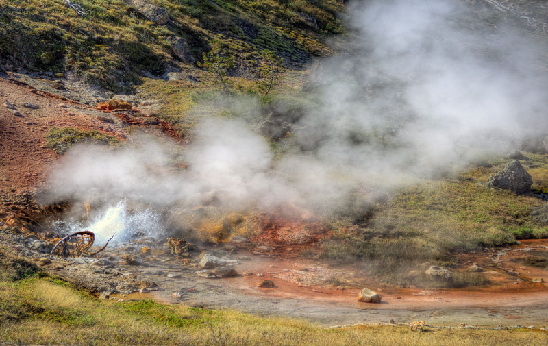 nature, hot, heat - temperature, geyser, land, geothermal, scenics - nature, day, outdoors, yellowstone national park, smoke - physical structure, beauty in nature