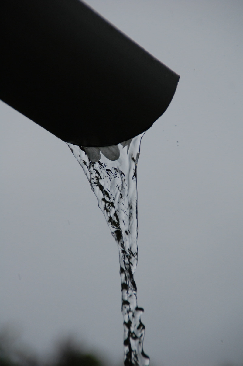 pouring, beauty in nature, downspout, icicle, clear sky, Rain, black, spout, drain, sky, copy space, Flow, water, tranquility, galvanized, low angle view