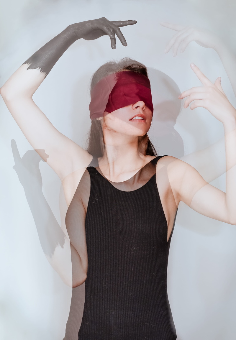 beside, black, double exposure, women, looking, 4K, lifestyles, experiance, females, white, girl, adult, studio Shot, beauty, fashion Model, creative