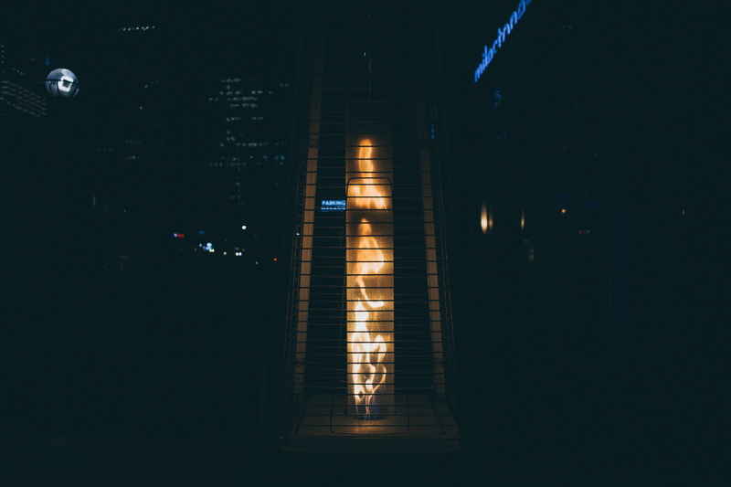 fire, electricity, 5K, dark, light - natural phenomenon, night, building exterior, illuminated, built structure, street, canada, city, no people, architecture
