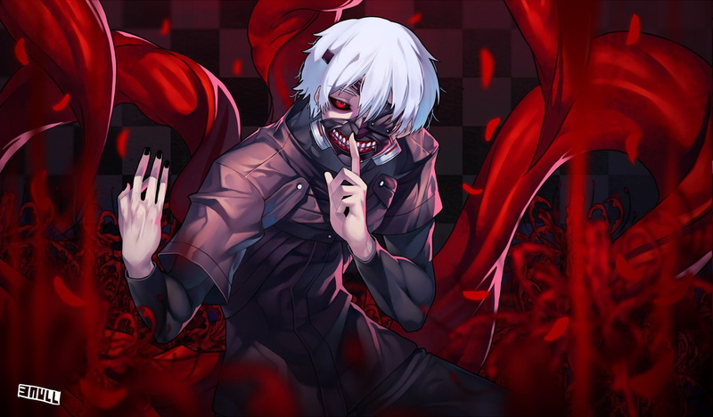 make-up, human skeleton, Tokyo Ghoul, adult, stage make-up, evil, costume, White Hair, holding, Short Hair, fear, halloween, horror, indoors, night, jjune